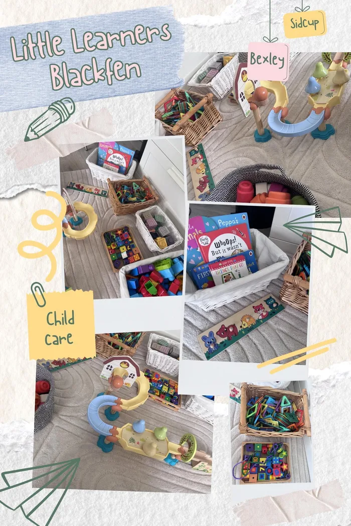 Children’s toys and resources arranged in the garden room