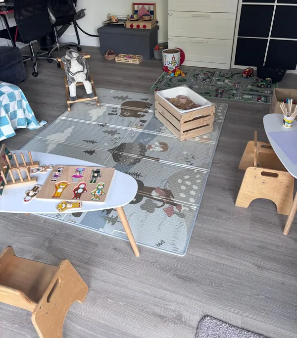 A reading and play area inside the setting